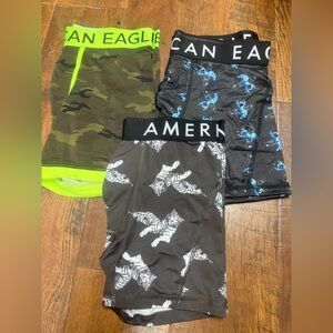 3 pair AE Flex boxerbriefs.  Size small.